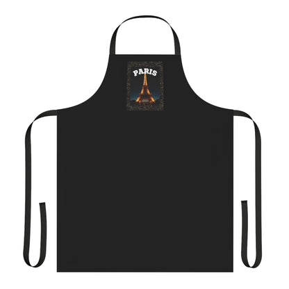 PARIS AT NIGHT- Apron (AOP) (BLACK) "Great Gift For Those With Big Travel Goals"