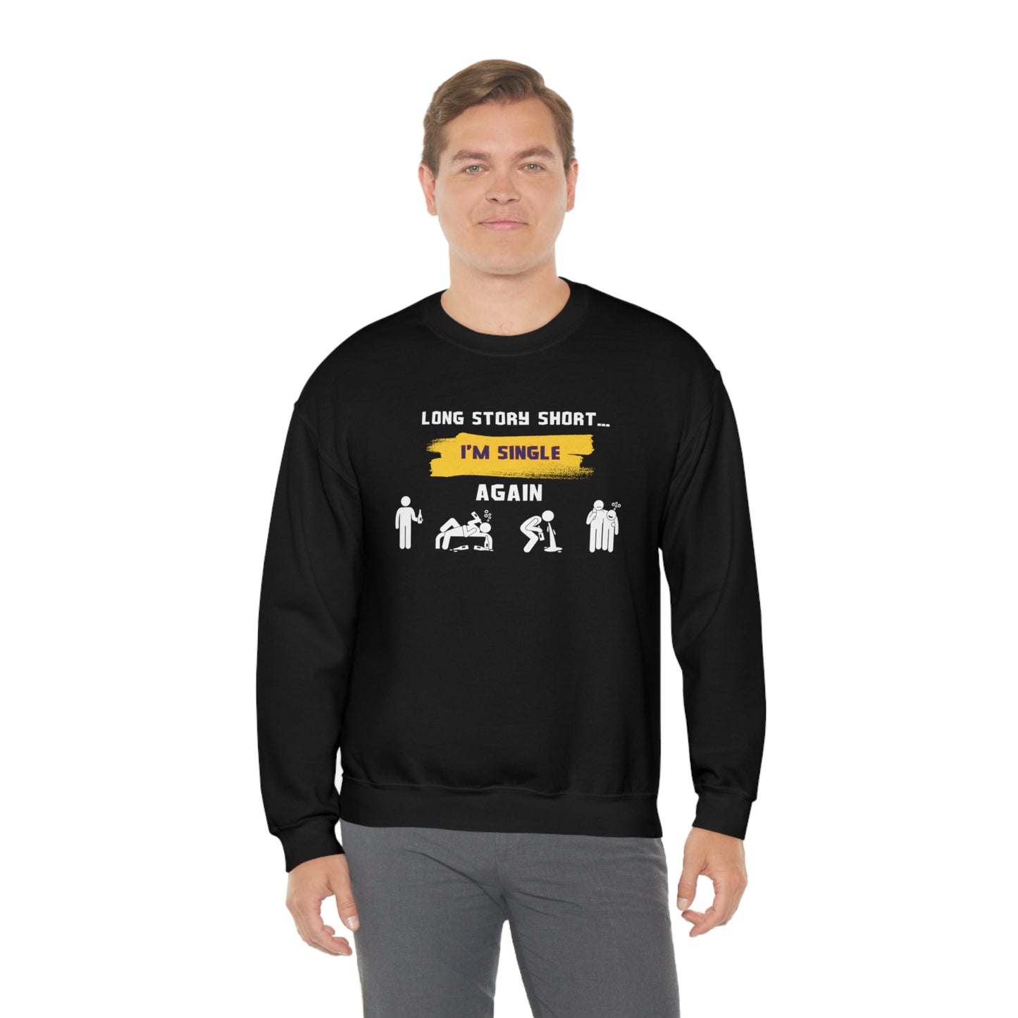 LONG STORY SHORT- Unisex Heavy Blend Crewneck Sweatshirt (VARIETY OF COLORS)