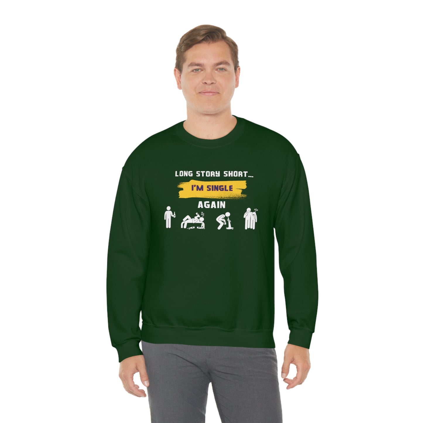LONG STORY SHORT- Unisex Heavy Blend Crewneck Sweatshirt (VARIETY OF COLORS)