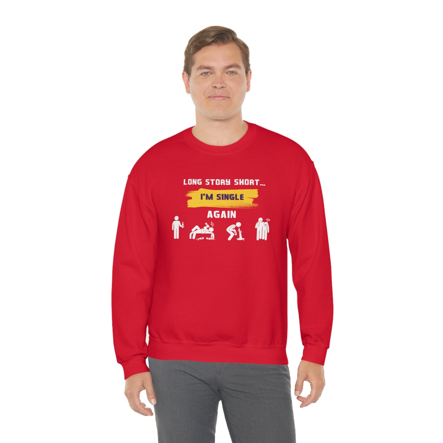 LONG STORY SHORT- Unisex Heavy Blend Crewneck Sweatshirt (VARIETY OF COLORS)