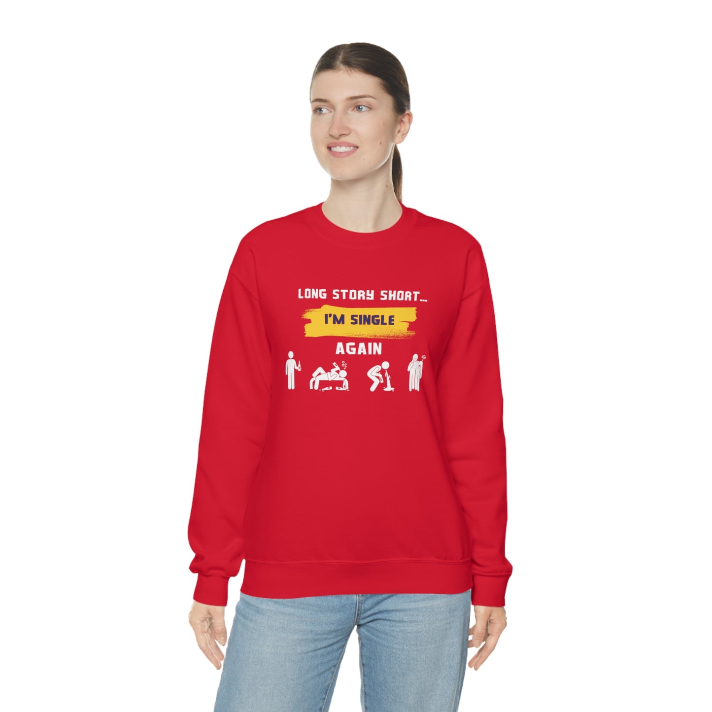 LONG STORY SHORT- Unisex Heavy Blend Crewneck Sweatshirt (VARIETY OF COLORS)