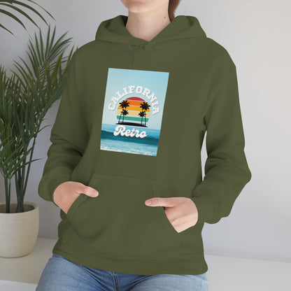 California Retro -Unisex Heavy Blend Hooded Sweatshirt (VARIETY OF COLORS)-“Trendy West Coast Hoodie — Top Pick Streetwear”