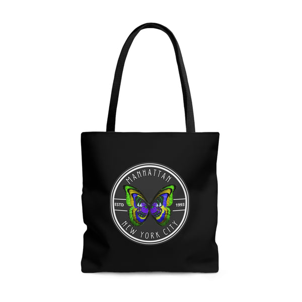 MANHATTAN NYC- AOP Tote Bag (BLACK)