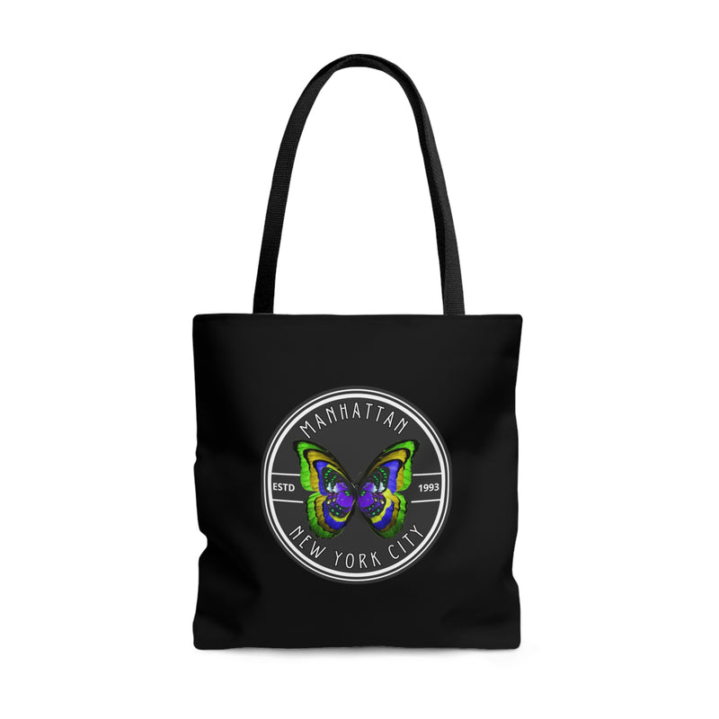 MANHATTAN NYC- AOP Tote Bag (BLACK)