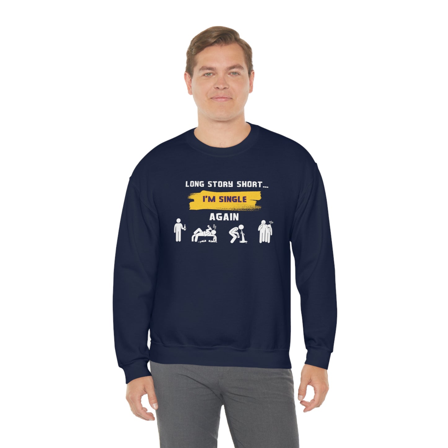 LONG STORY SHORT- Unisex Heavy Blend Crewneck Sweatshirt (VARIETY OF COLORS)