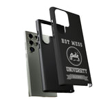 HOT MESS UNIVERSITY -Tough Phone Cases - Fits Most Phone Sizes!! (BLACK)