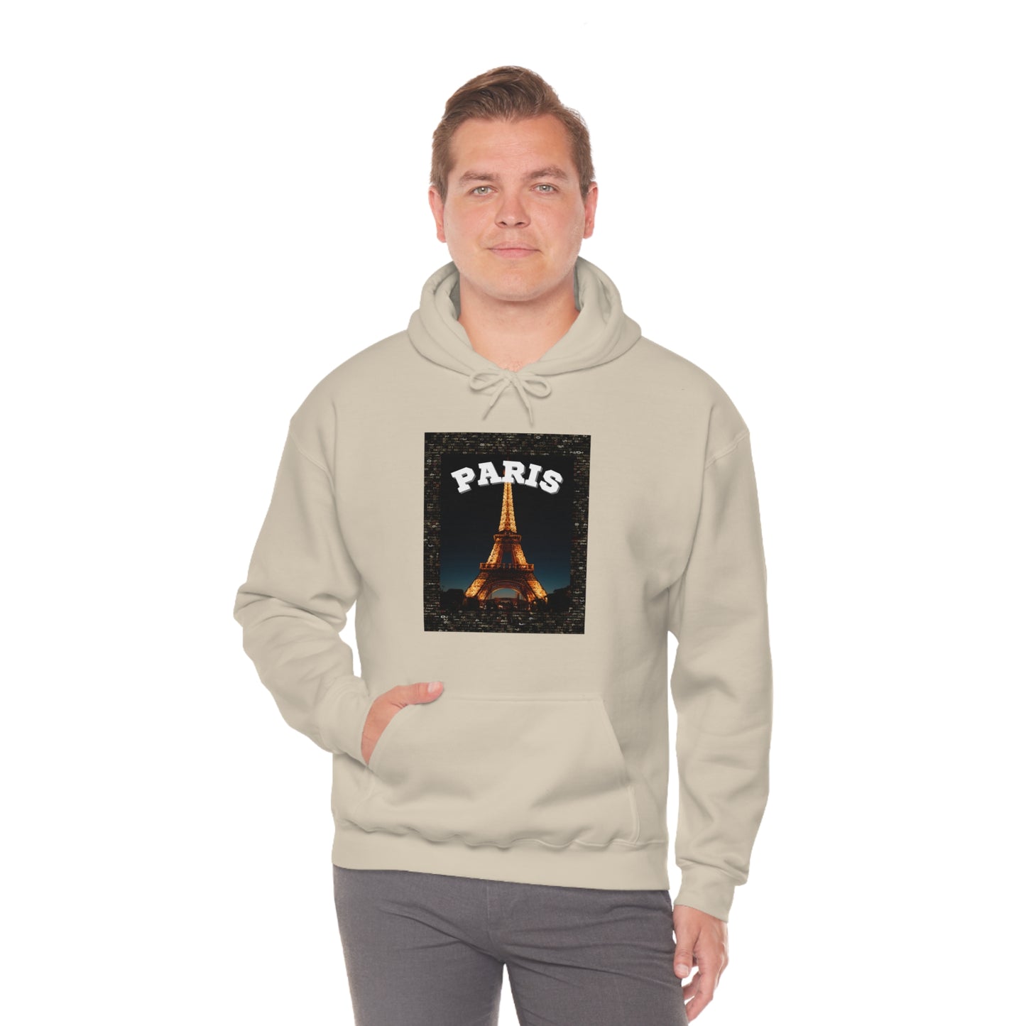 Paris At Night -Unisex Heavy Blend Hooded Sweatshirt (VARIETY OF COLORS)-“Oversized Hoodie With Rizz — Trending Streetwear”