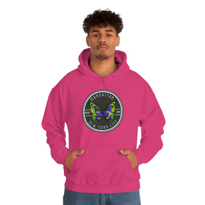 MANHATTAN NYC- Unisex Heavy Blend Hooded Sweatshirt (VARIETY OF COLORS)-“Trendy NYC Pullover Made for Photos, Coffee Runs, and Slay”
