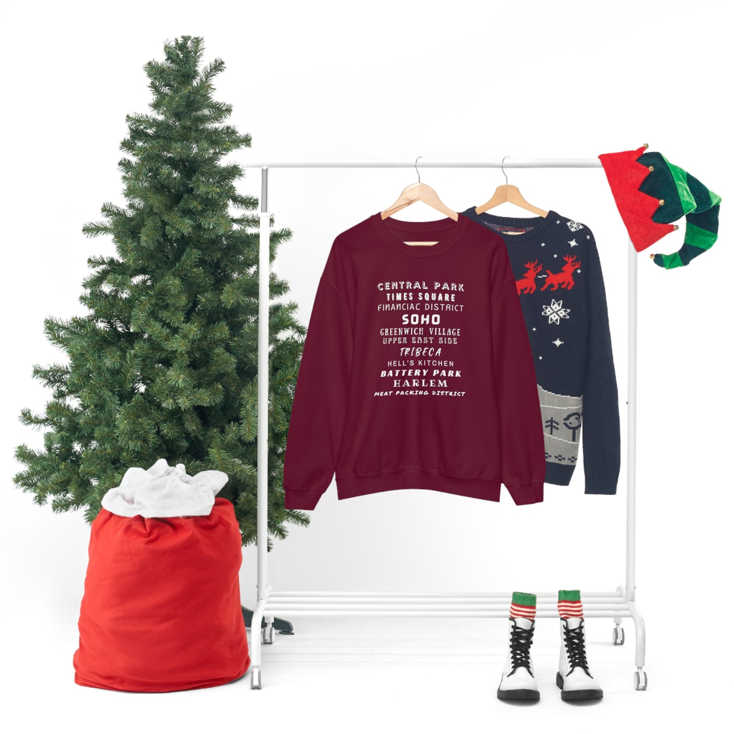 NYC NEIGHBORHOODS- Unisex Heavy Blend Crewneck Sweatshirt (VARIETY OF COLORS)