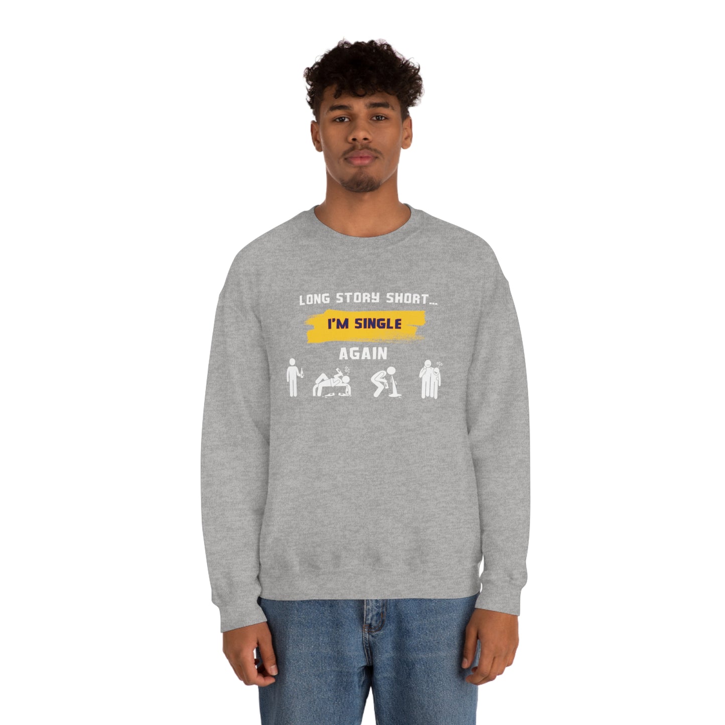 LONG STORY SHORT- Unisex Heavy Blend Crewneck Sweatshirt (VARIETY OF COLORS)