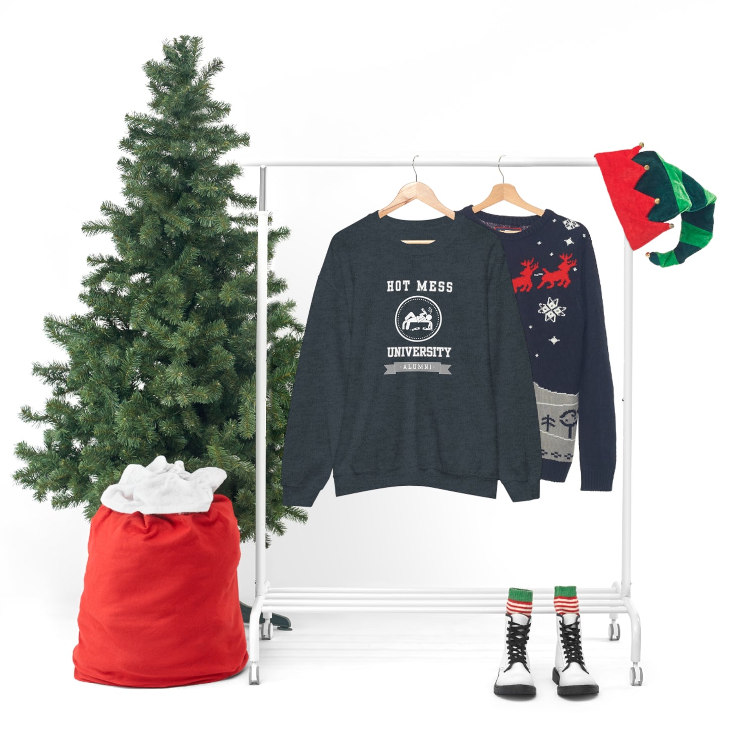 HOT MESS UNIVERSITY- Unisex Heavy Blend Crewneck Sweatshirt (VARIETY OF COLORS)