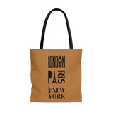 London Paris New York- AOP Tote Bag (LIGHT BROWN)