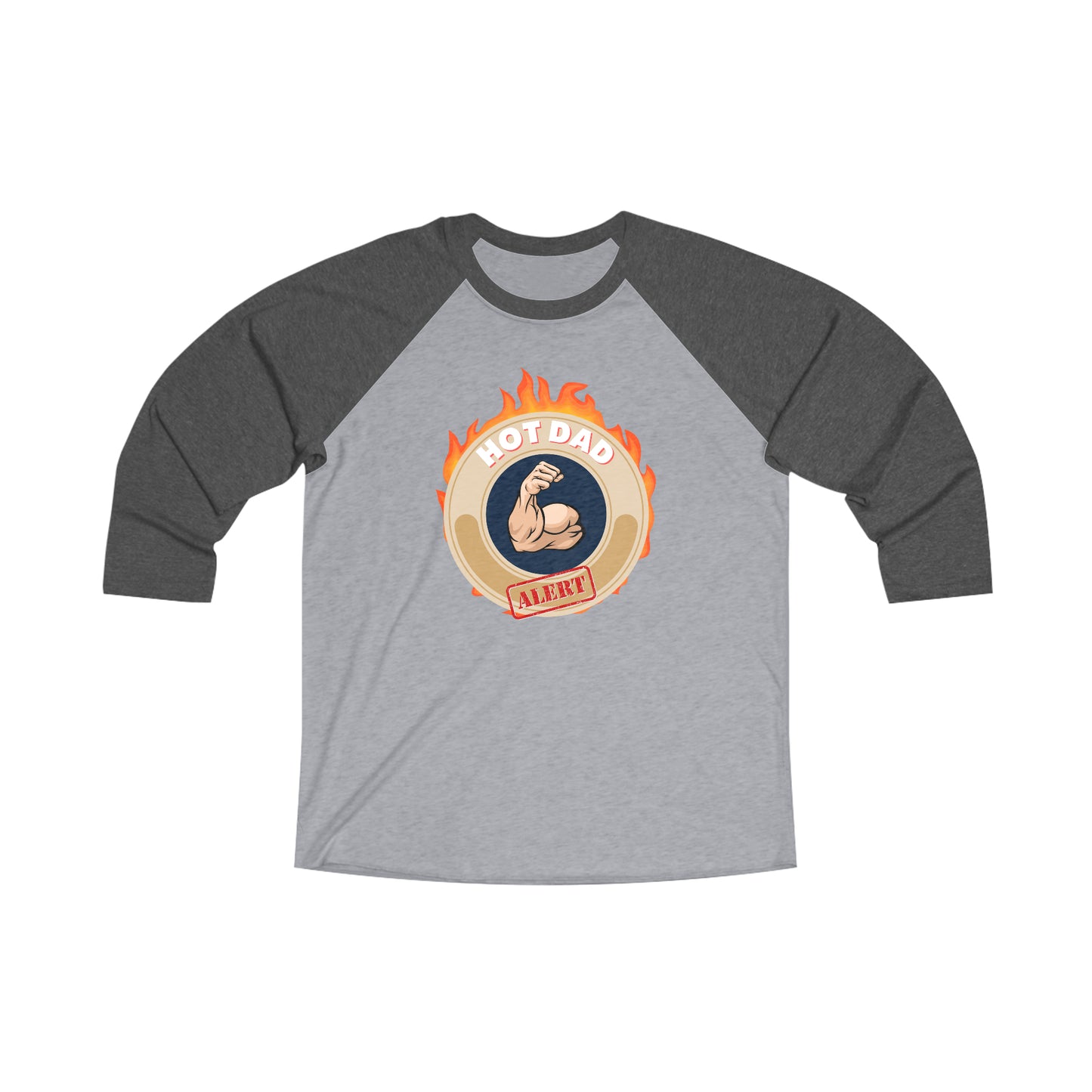 HOT DAD ALERT- Unisex Tri-Blend 34 Raglan Tee