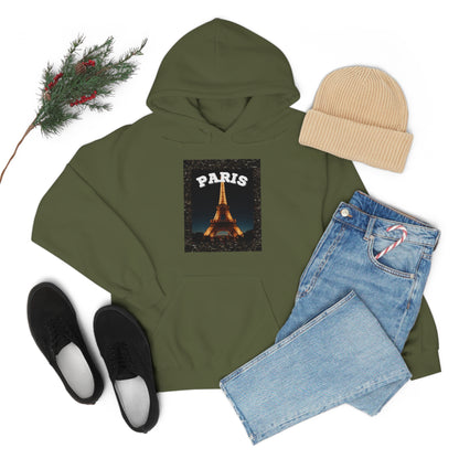 Paris At Night -Unisex Heavy Blend Hooded Sweatshirt (VARIETY OF COLORS)-“Oversized Hoodie With Rizz — Trending Streetwear”
