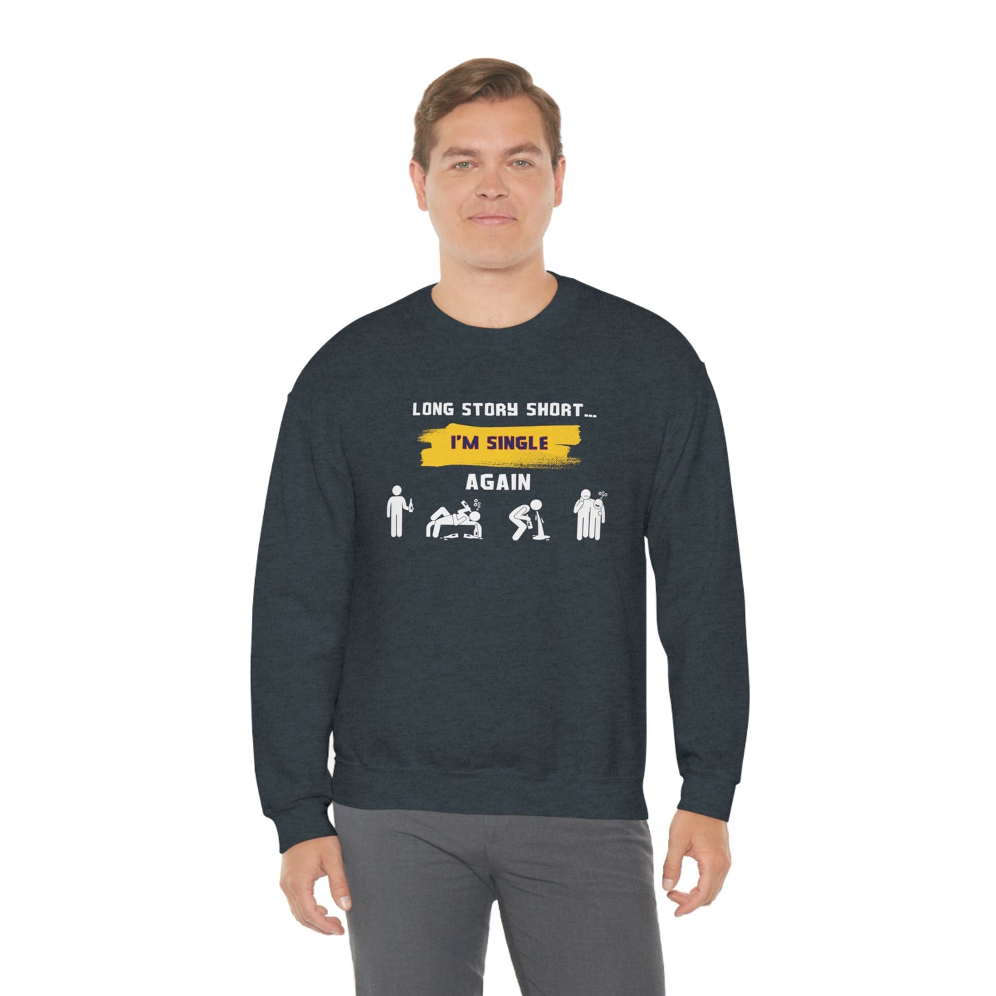 LONG STORY SHORT- Unisex Heavy Blend Crewneck Sweatshirt (VARIETY OF COLORS)