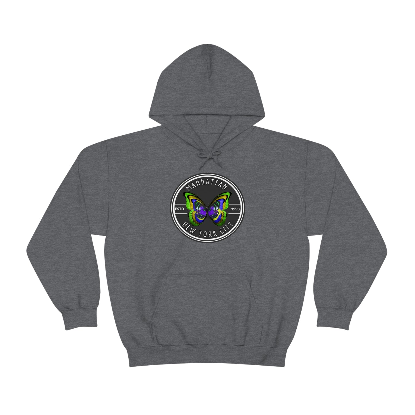 MANHATTAN NYC- Unisex Heavy Blend Hooded Sweatshirt (VARIETY OF COLORS)-“Trendy NYC Pullover Made for Photos, Coffee Runs, and Slay”