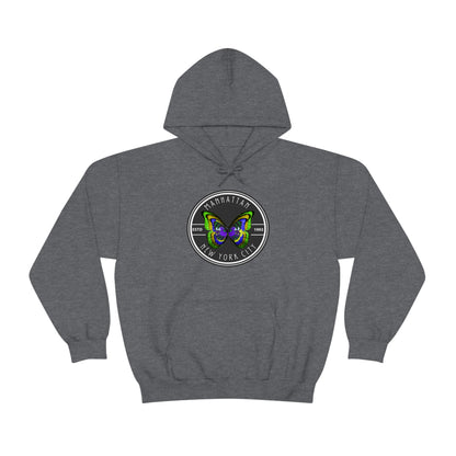 MANHATTAN NYC- Unisex Heavy Blend Hooded Sweatshirt (VARIETY OF COLORS)-“Trendy NYC Pullover Made for Photos, Coffee Runs, and Slay”