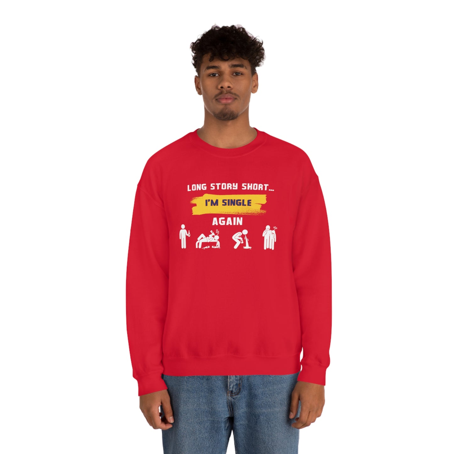 LONG STORY SHORT- Unisex Heavy Blend Crewneck Sweatshirt (VARIETY OF COLORS)