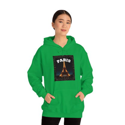 Paris At Night -Unisex Heavy Blend Hooded Sweatshirt (VARIETY OF COLORS)-“Oversized Hoodie With Rizz — Trending Streetwear”