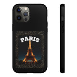 PARIS AT NIGHT- Tough Phone Cases - Fits Most Phone Sizes!! (BLACK)