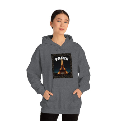 Paris At Night -Unisex Heavy Blend Hooded Sweatshirt (VARIETY OF COLORS)-“Oversized Hoodie With Rizz — Trending Streetwear”