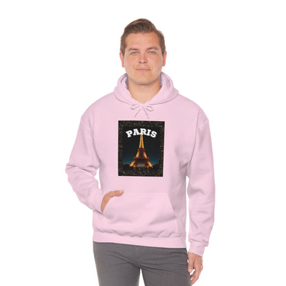 Paris At Night -Unisex Heavy Blend Hooded Sweatshirt (VARIETY OF COLORS)-“Oversized Hoodie With Rizz — Trending Streetwear”