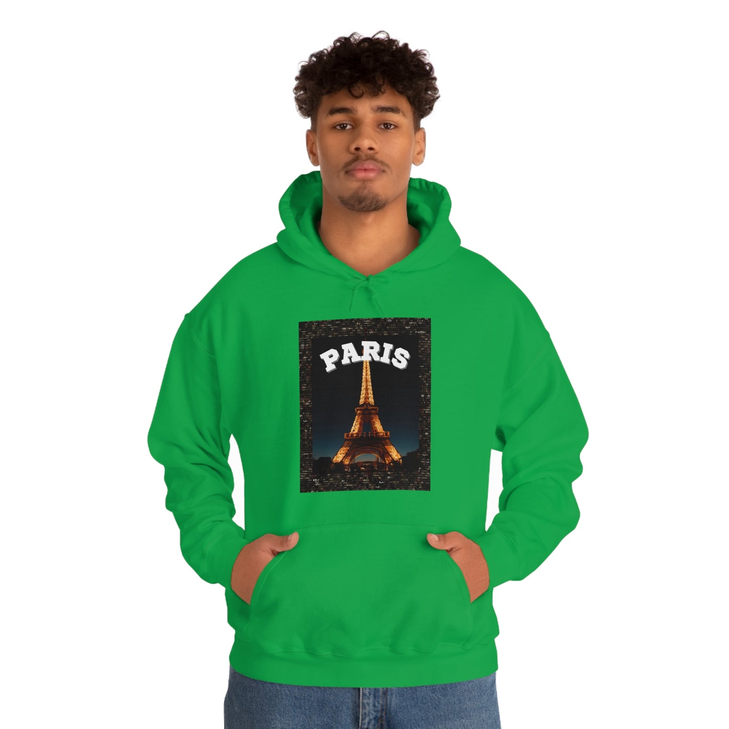 Paris At Night -Unisex Heavy Blend Hooded Sweatshirt (VARIETY OF COLORS)-“Oversized Hoodie With Rizz — Trending Streetwear”