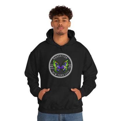 MANHATTAN NYC- Unisex Heavy Blend Hooded Sweatshirt (VARIETY OF COLORS)-“Trendy NYC Pullover Made for Photos, Coffee Runs, and Slay”