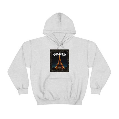 Paris At Night -Unisex Heavy Blend Hooded Sweatshirt (VARIETY OF COLORS)-“Oversized Hoodie With Rizz — Trending Streetwear”