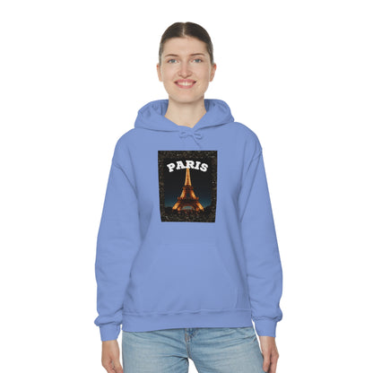 Paris At Night -Unisex Heavy Blend Hooded Sweatshirt (VARIETY OF COLORS)-“Oversized Hoodie With Rizz — Trending Streetwear”