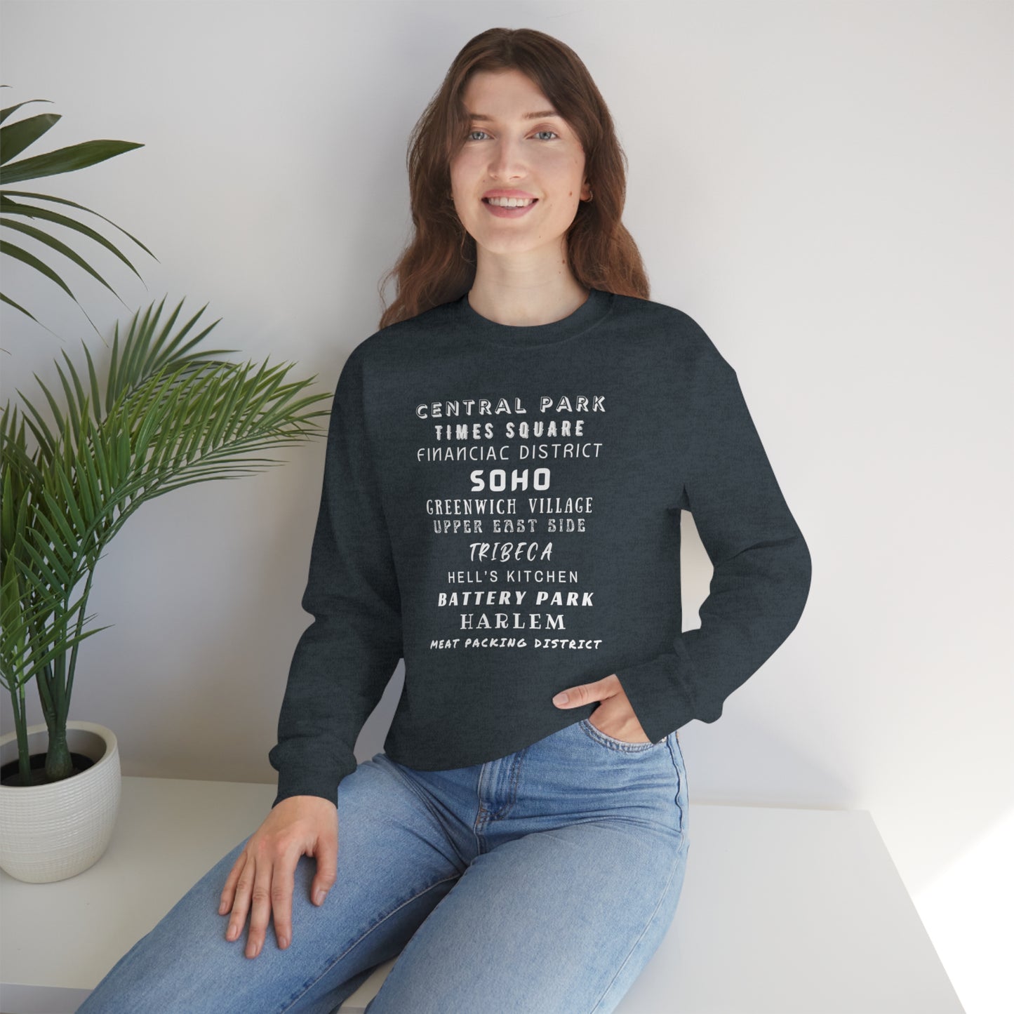 NYC NEIGHBORHOODS- Unisex Heavy Blend Crewneck Sweatshirt (VARIETY OF COLORS)